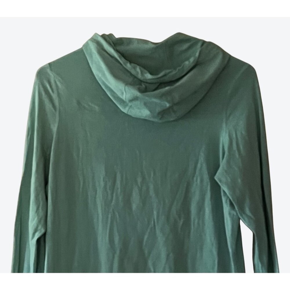 Outdoor Research Women's Small Long Sleeve 1/4 Zip Stone Green Cotton Blend Hood - Picture 4 of 7